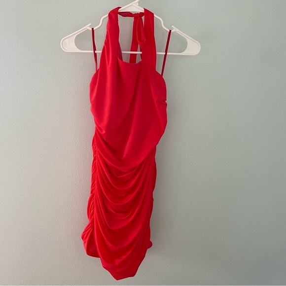 HELLO MOLLY NIGHTS IN IOS HALTER MINI DRESS
CORAL size 8 large NWT - Picture 2 of 16